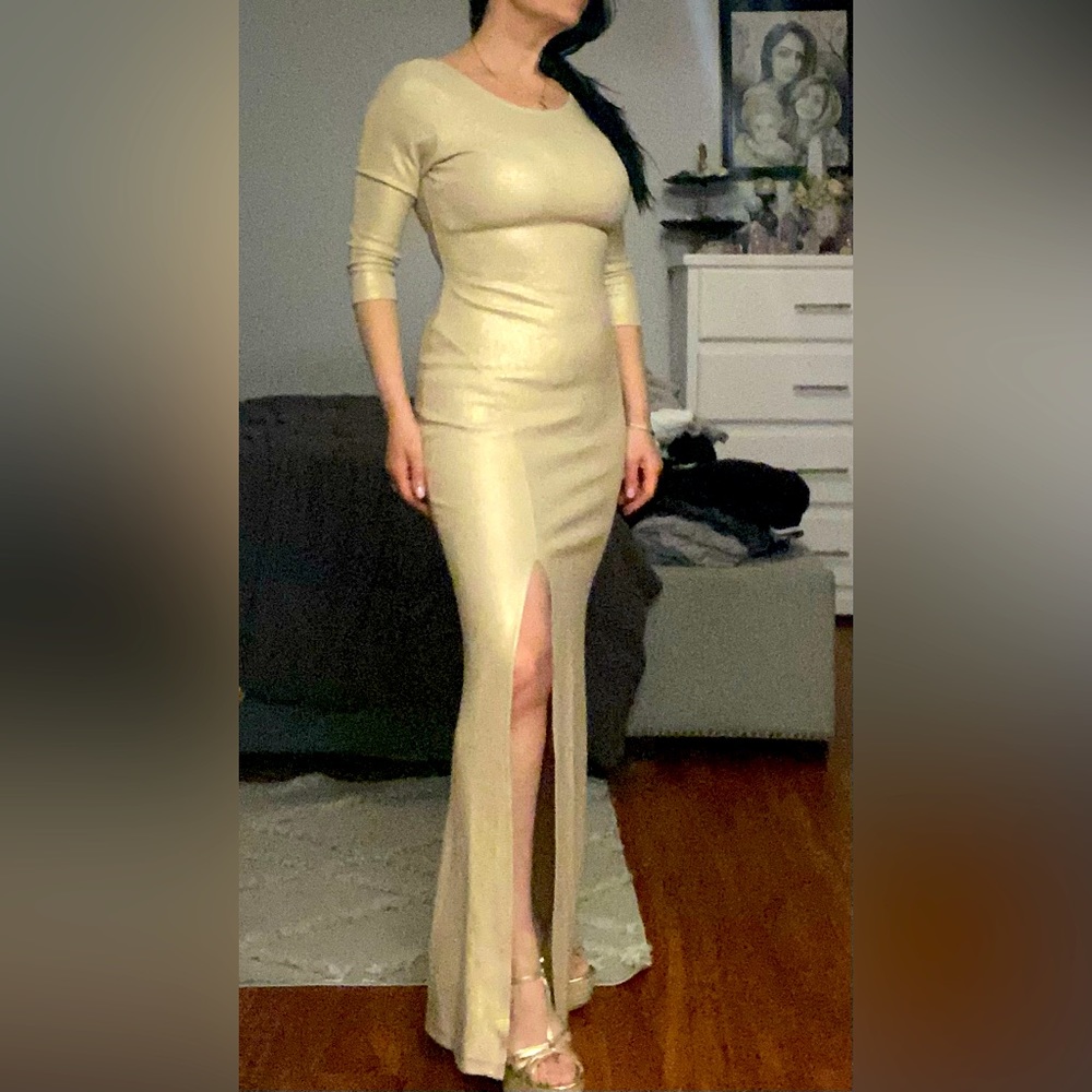 Gorgeous gold evening dress